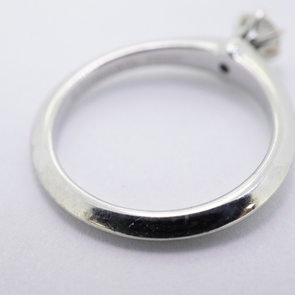 Tiffany & Co. Platinum Diamond Solitaire Ring - 0.23 Ct. Certificate & Box Sz. 5 - Picture 9 of 14